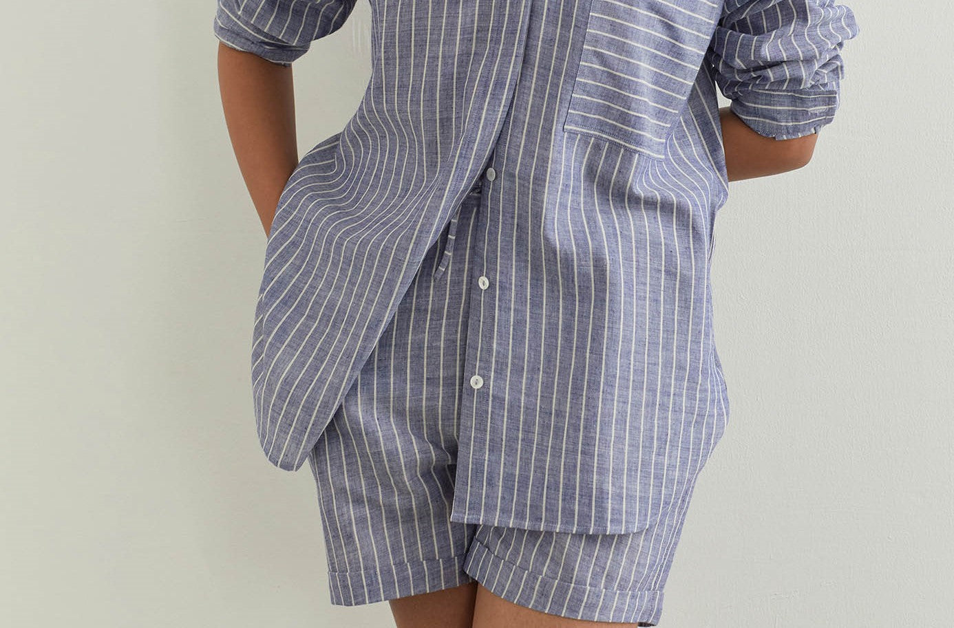 LUNA SHORTS In Blue Stripes